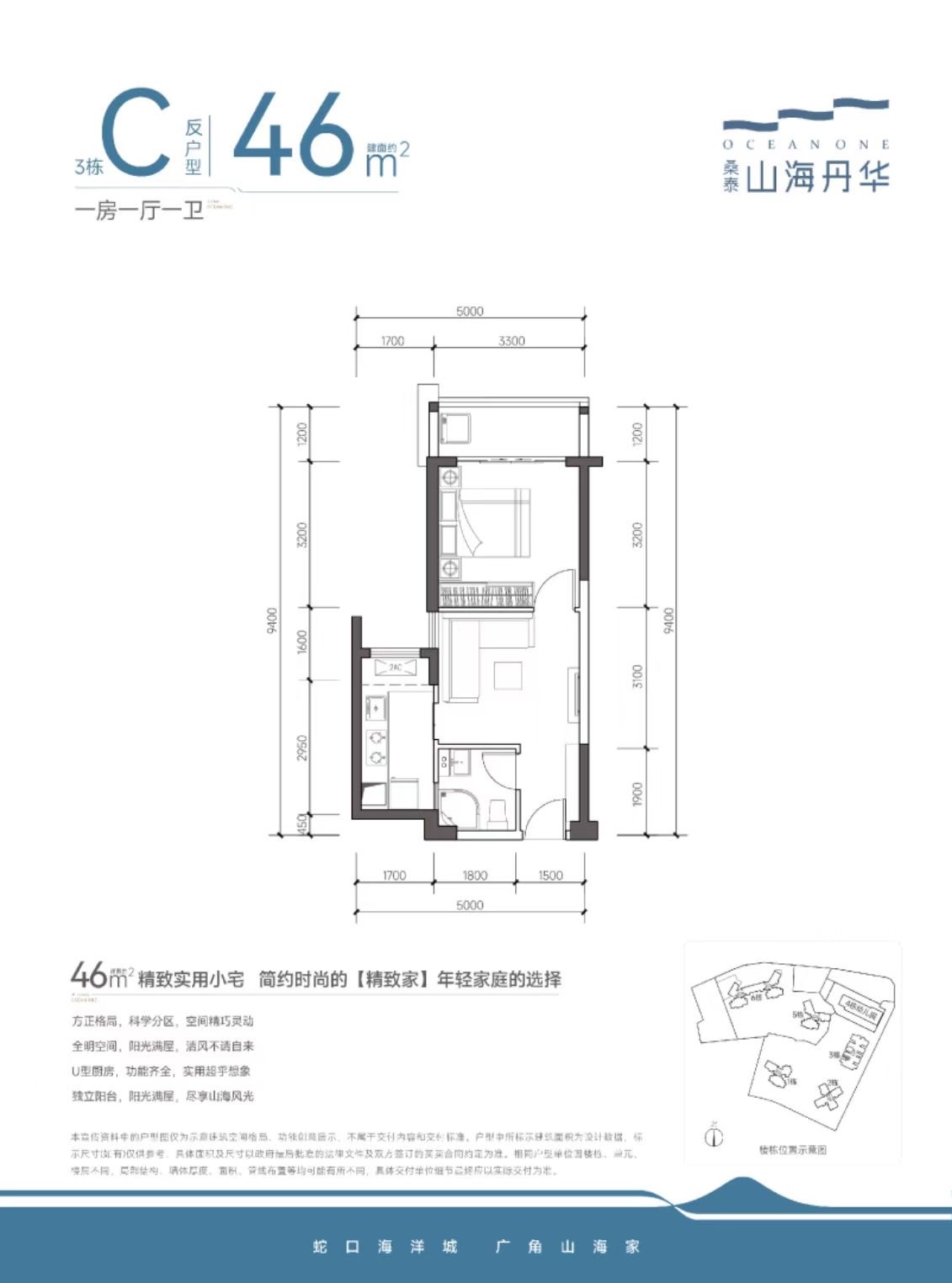 46平一房一厅一卫