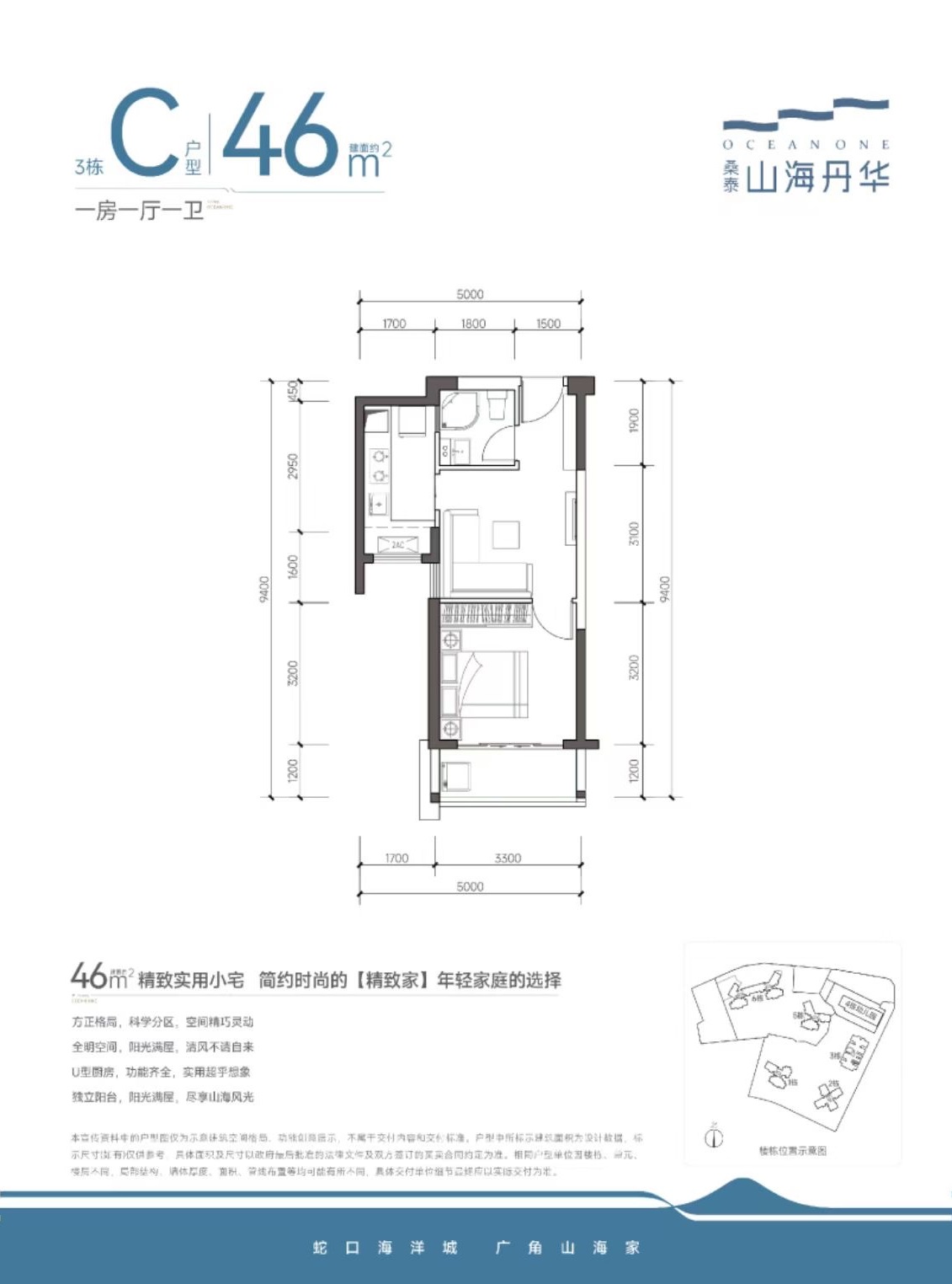 46平一房一厅一卫