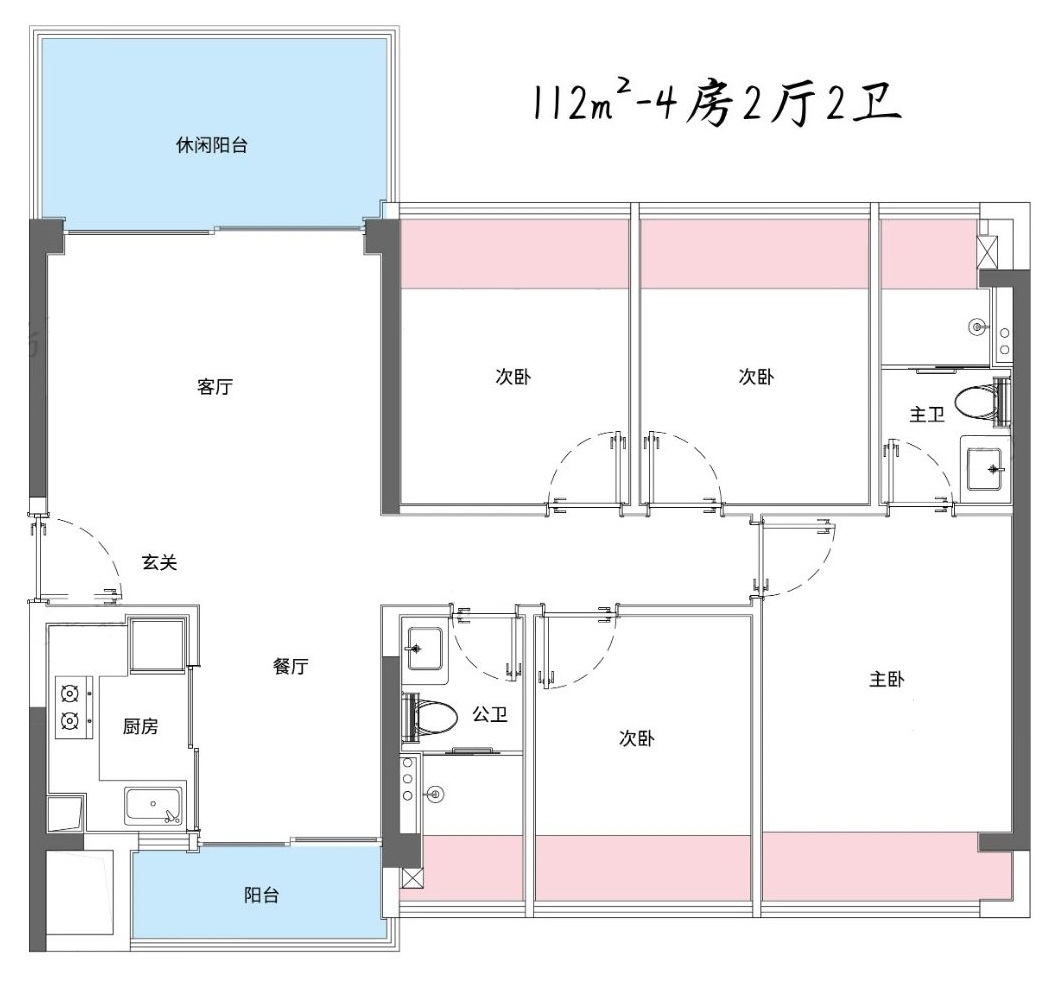 112平四房两厅两卫