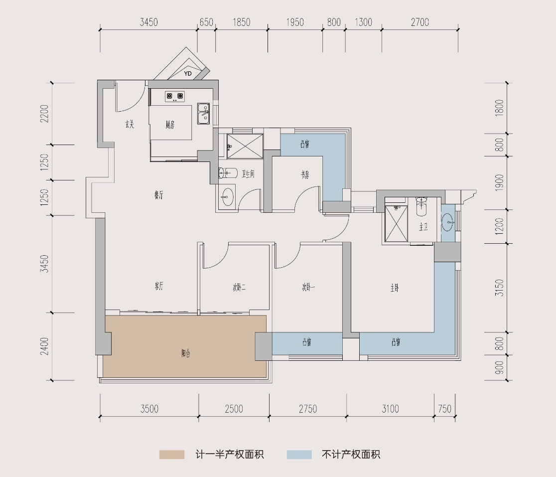 108平四房两厅两卫