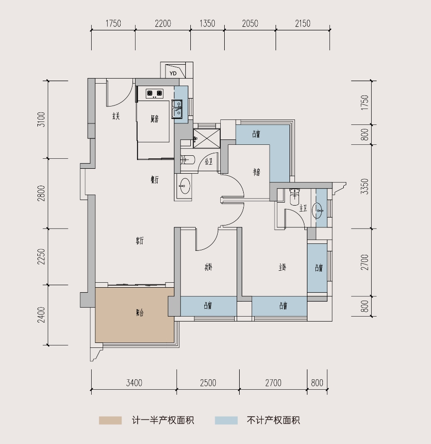 84平三房两厅两卫