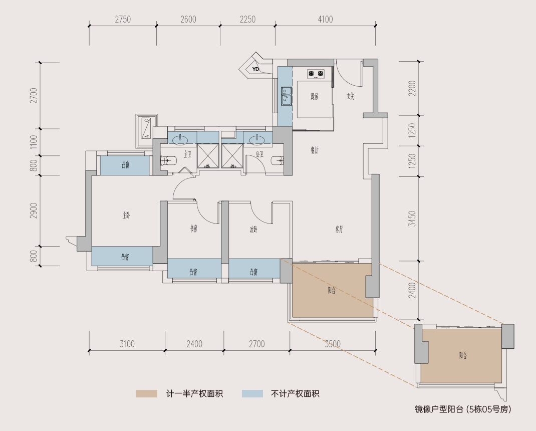 89平三房两厅两卫