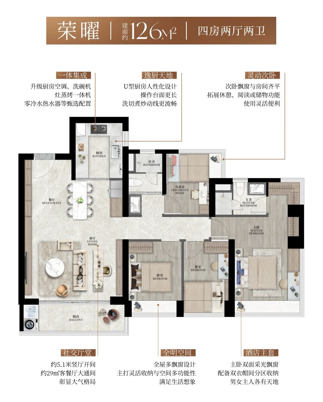 126平四房两厅两卫
